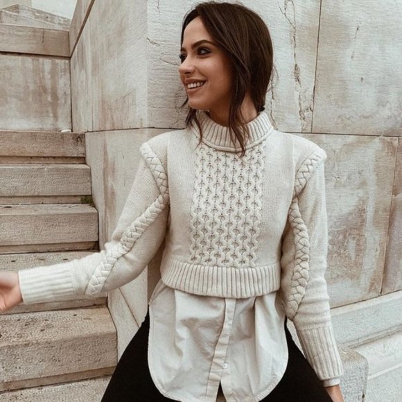 Zara Sweaters - Zara Shoulder Pad Knit Sweater